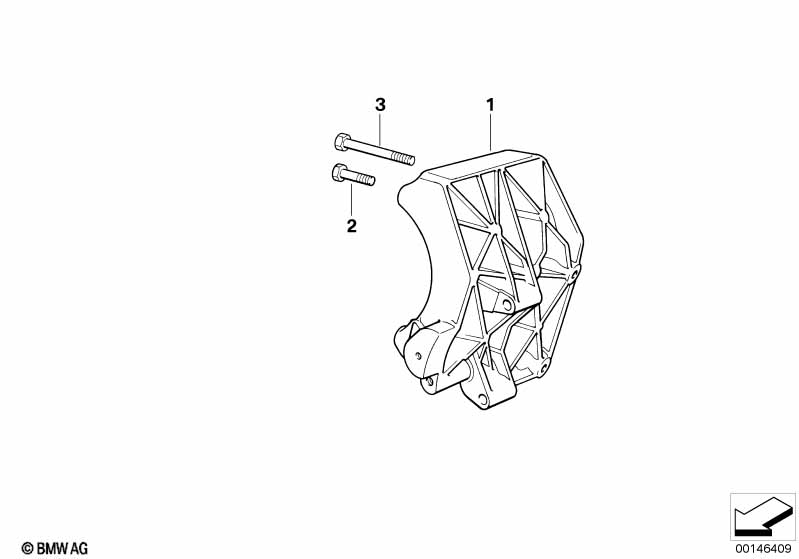 Опорный кронштейн компрессора кондиц.