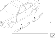 К-т доосн.декор.накл.на порог нерж.ст.