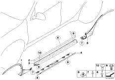 Накладка порога / арки колеса, подножка