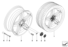 Л/c диск BMW со сдв.сп.в M-ст., диз.208