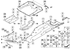 Экран моторного отсека/облицовка днища