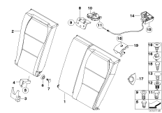 Каркас подушки зад.сид.с люком в спинке