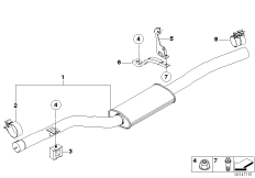 Средний глушитель