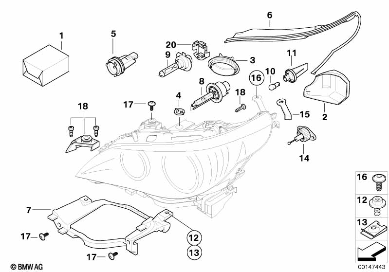 Детали ксеноновой фары / ALC