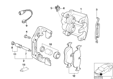 Датчик износа торм.накладки пер.колеса