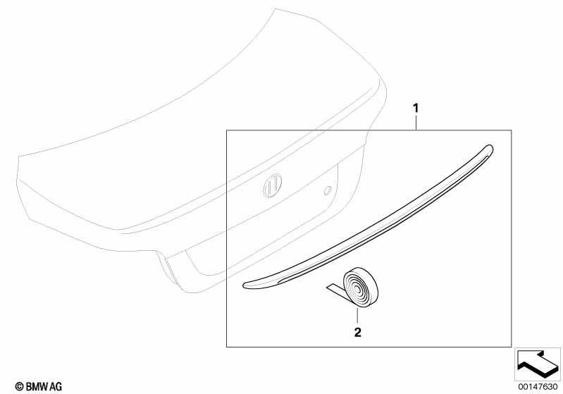 Дооснащение задним спойлером M