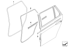Уплотнитель двери сзади