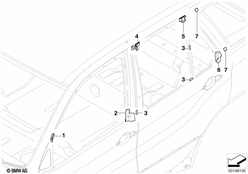 Накладки и уплотнения двери Пд