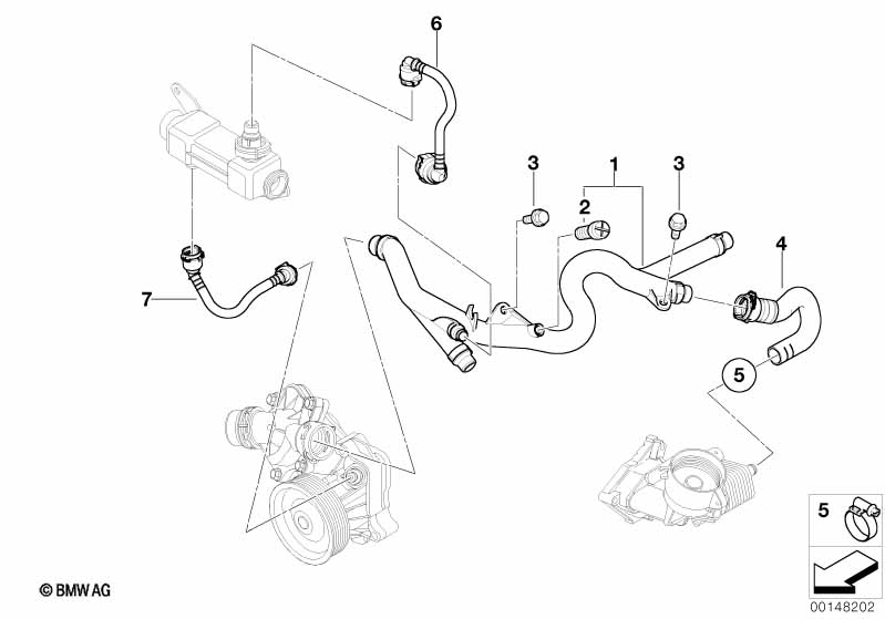 Водяной шланг системы охлаждения