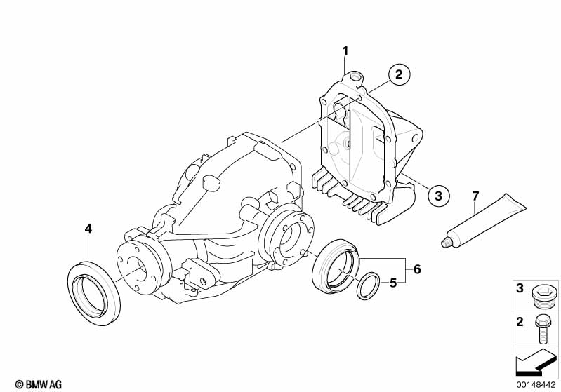 Комплект уплотнителей редукт.задн.моста
