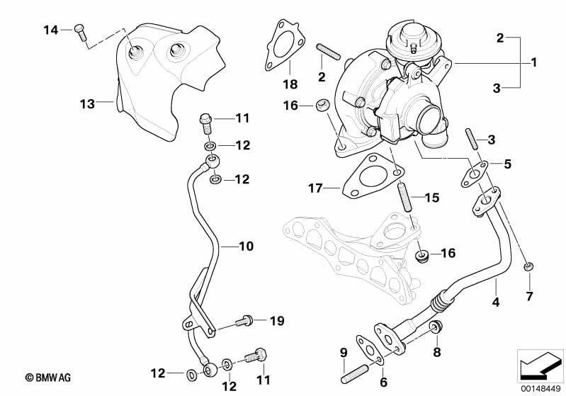 Турбонагнетатель со смазкой
