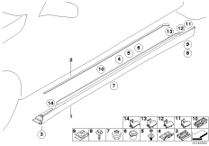Накладка порог / арка колеса