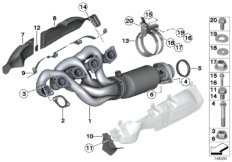 Выпускной коллектор с катализатором