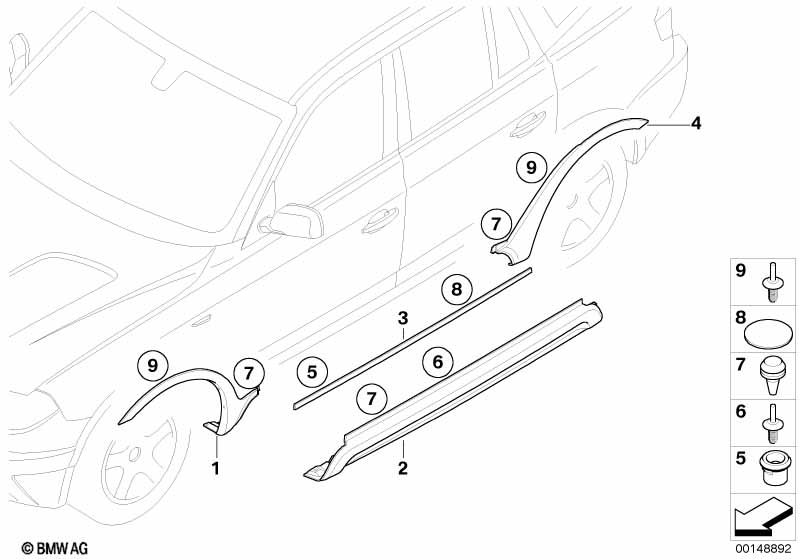 Накладка M порог / арка колеса