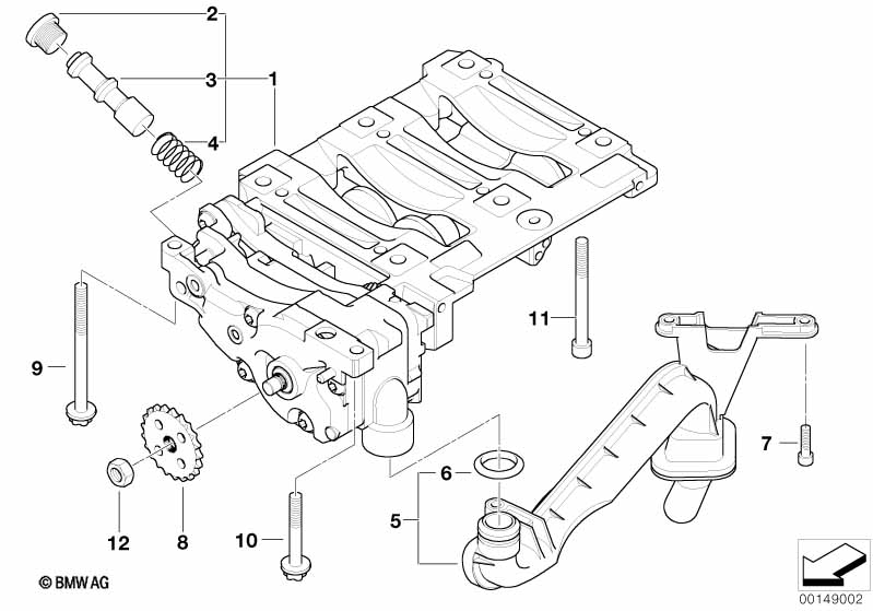 Блок балансирных валов масляного насоса
