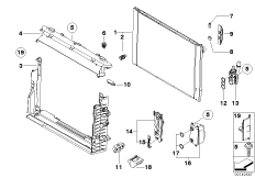 Элементы крепл.радиатора водян.охлажд.