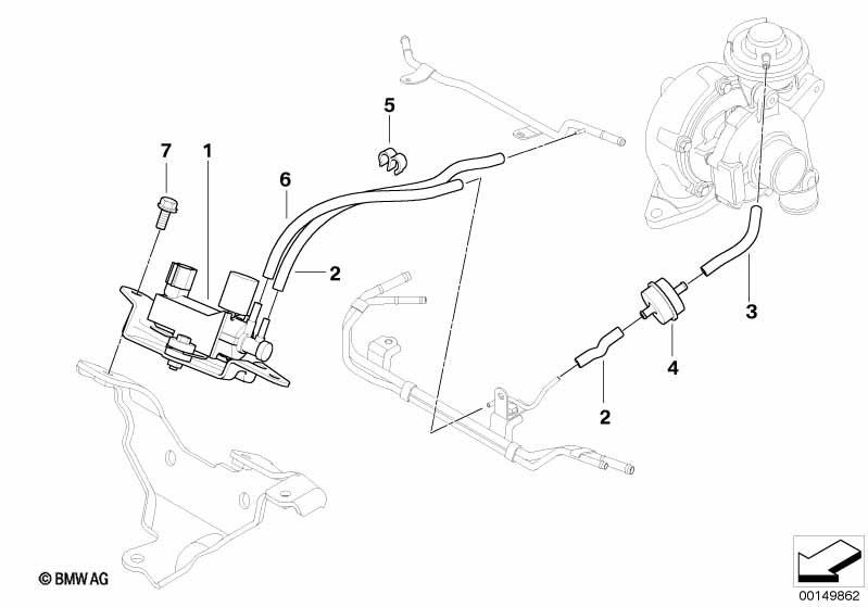 Вакуумное управление турбонагнетателя