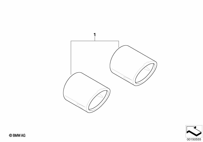 Насадка на выпуск.трубу, хром