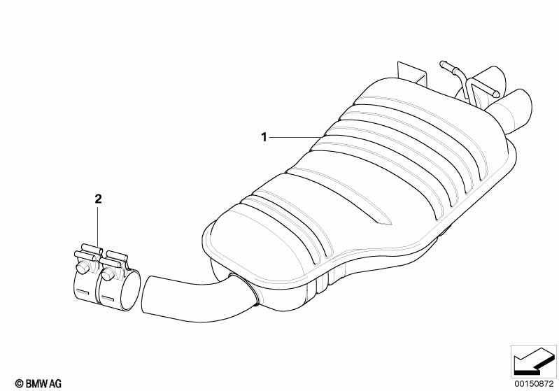 Спортивный задний глушитель