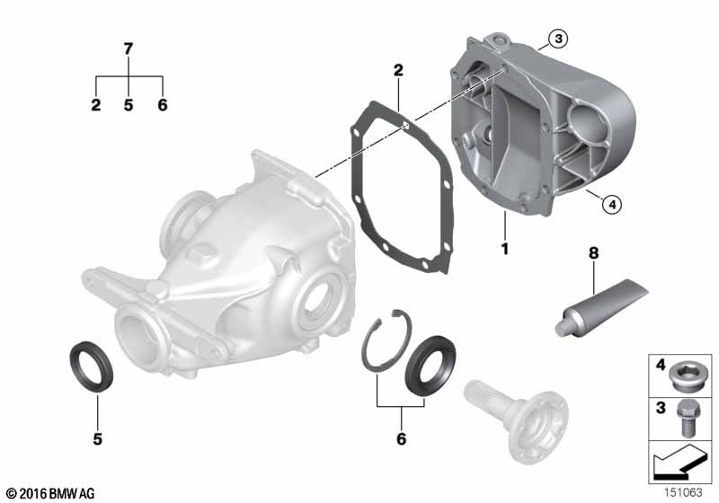Комплект уплотнителей редукт.задн.моста