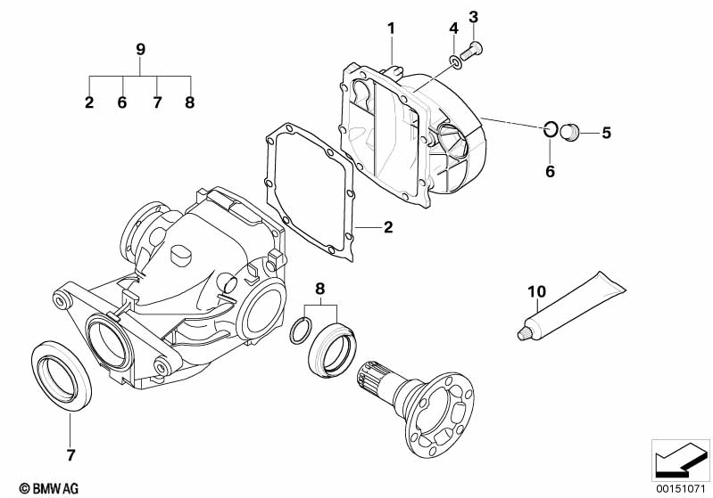 Комплект уплотнителей редукт.задн.моста