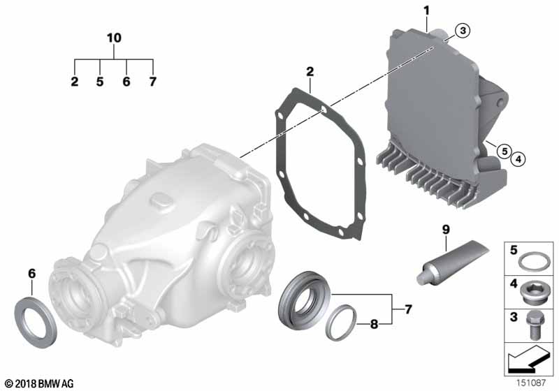 Комплект уплотнителей редукт.задн.моста