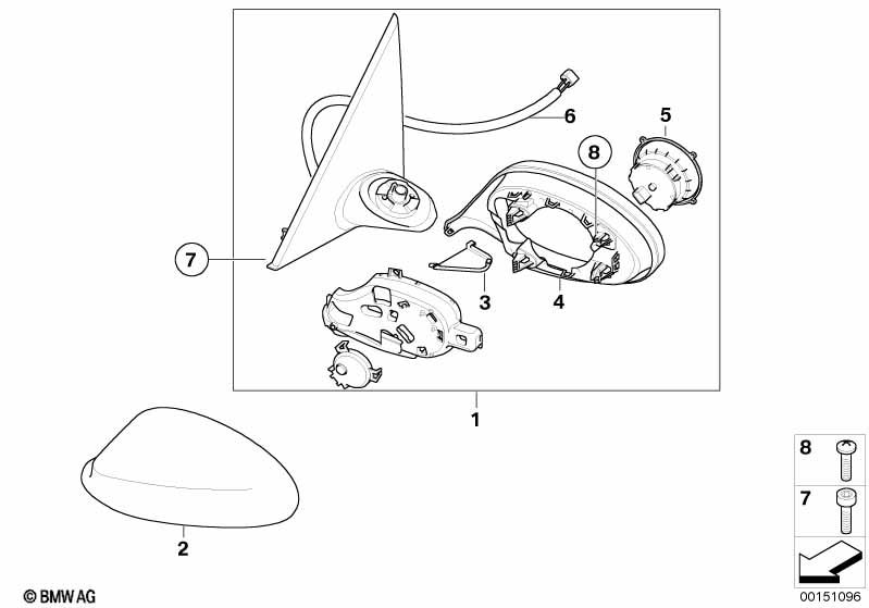 Наружное зеркало заднего вида (S760A)