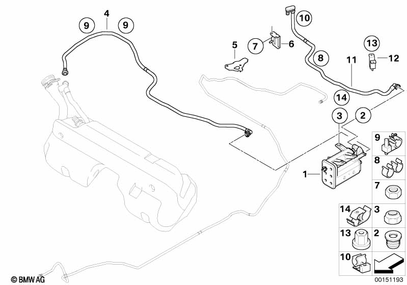Фильтр с акт.углем/вентил.с.подачи топл.