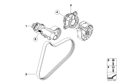 Ременный привод водяной помпы/генератора