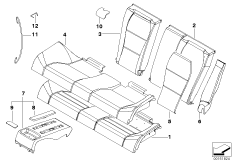 Набивка и обивка задн.сид.,люк в спинке