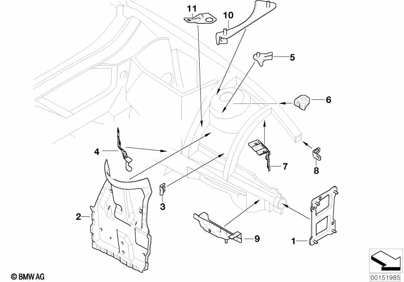 Кронштейн передка Л
