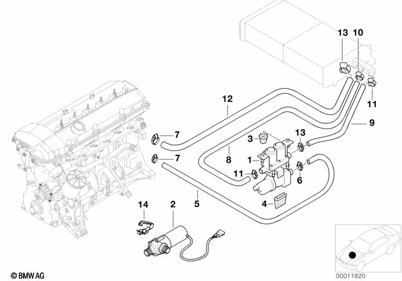 Водяные шланги, помпа, клапан