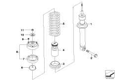 Аморт.стойка Зд, витая пружина/доп.элем.