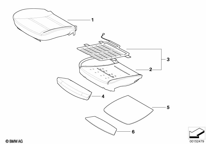 Набивка и обивка передн.сиденья