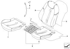 Набивка и обивка передн.сиденья