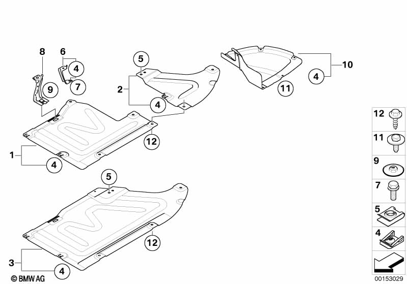 E90/E84/E88 Облицовка днища кузова Ср