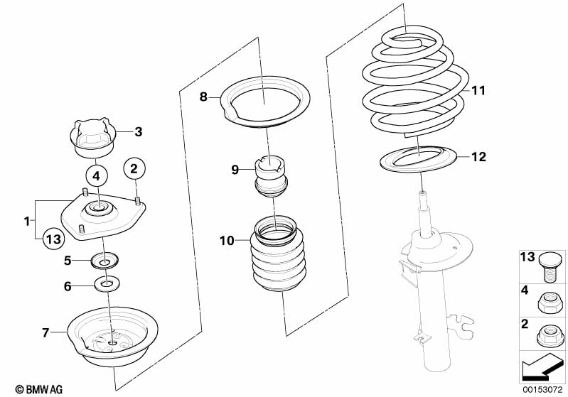 Витая пруж./Верх.опора ам.стойки/Доп.эл.