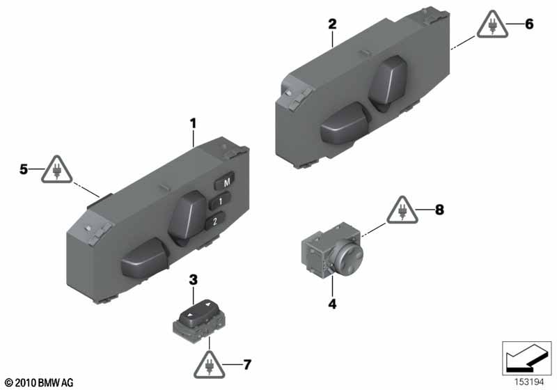 Переключатель регулировки сиденья Пд