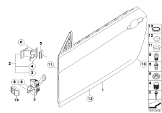 Дверь Пд, петли/ограничитель двери