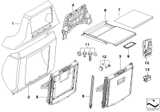 Сиденье Пд-каркас спинки/задняя панель