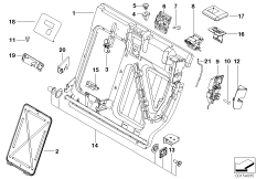 Сиденье Зд, каркас подушки сиденья Л