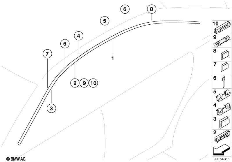 Декоративная планка крыши/леер