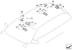 Светильники освещения салона