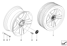 Л/c диск BMW со звездообр.спиц.диз.210