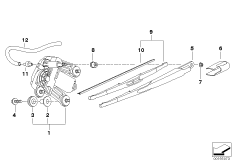 Детали очистителя заднего стекла