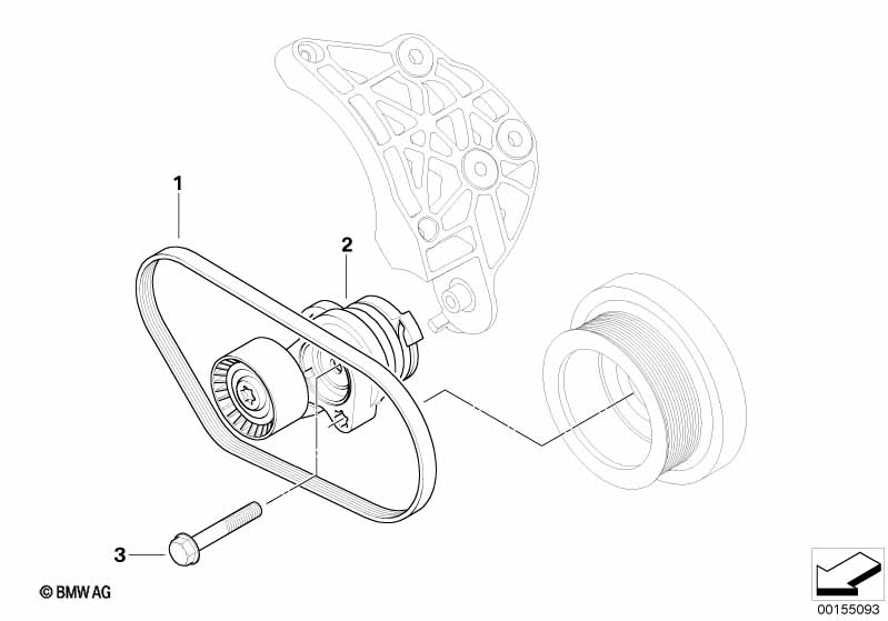 Ременный привод компрессора кондиц.