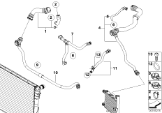 Водяной шланг системы охлаждения