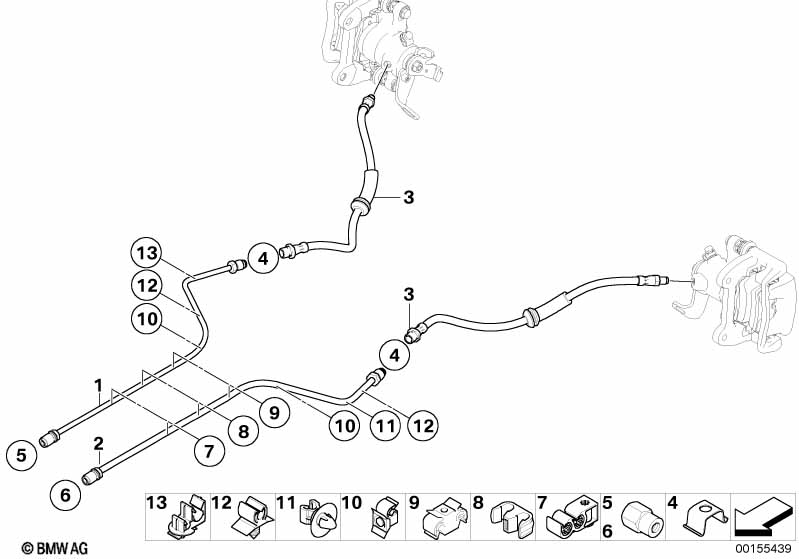 Трубопровод тормозного привода Зд