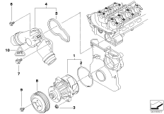 Водяная помпа сист.охлаждения/термостат
