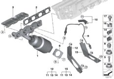 Выпускной коллектор с катализатором
